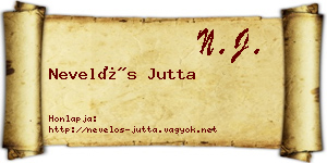 Nevelős Jutta névjegykártya